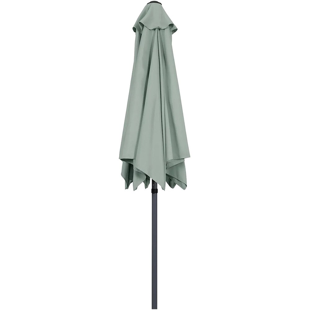 Umbrela gradina inclinabila GOODHOME Kasane, 2.5 m, UPF30, deschidere tip manivela, aluminiu si poliester, turcoaz