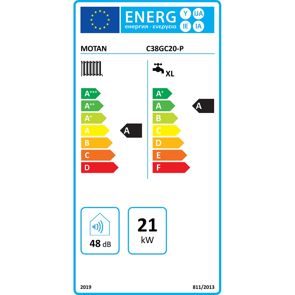 Centrala termica pe gaz in condensare MOTAN MKDENS C38GC20-P, 22.5kW, alb