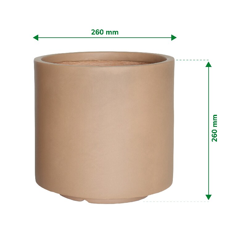 Ghiveci flori VERVE, fibra de lut, D 26 cm, bronz
