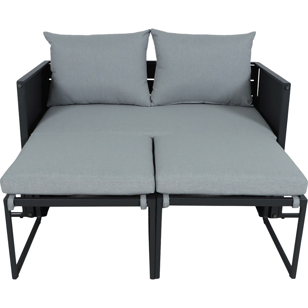 Set mobilier gradina INCA, 3 piese, modular, gri