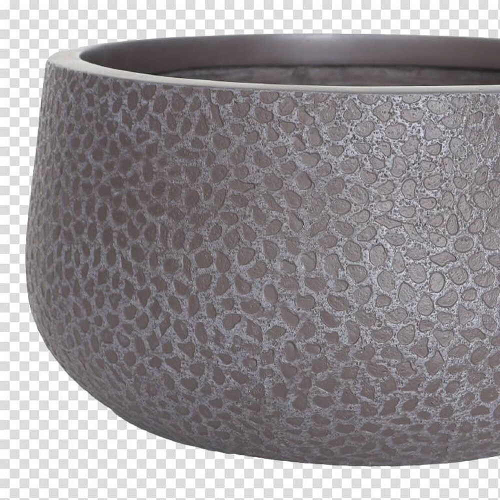 Ghiveci flori VERVE, lut, D 32 cm, gri