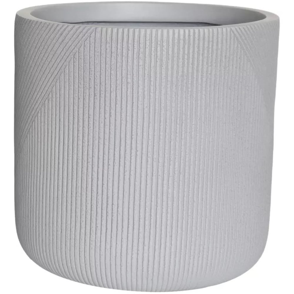 Ghiveci flori VERVE, lut, D 30 cm, gri