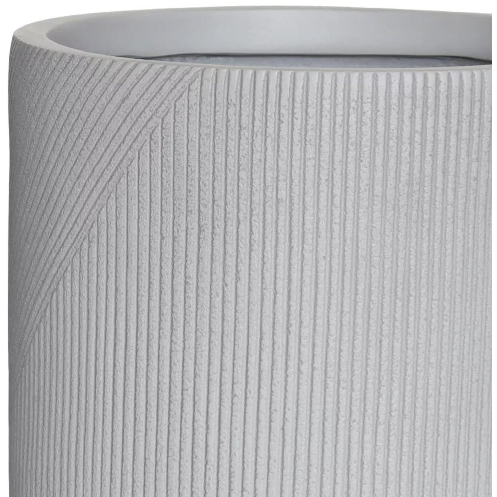 Ghiveci flori VERVE, lut, D 30 cm, gri
