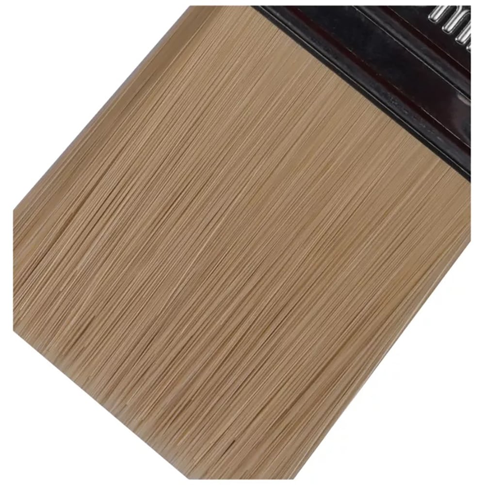 Pensula plata cu maner din lemn GOODHOME, 4 x 20.8 cm, peri sintetici, maro