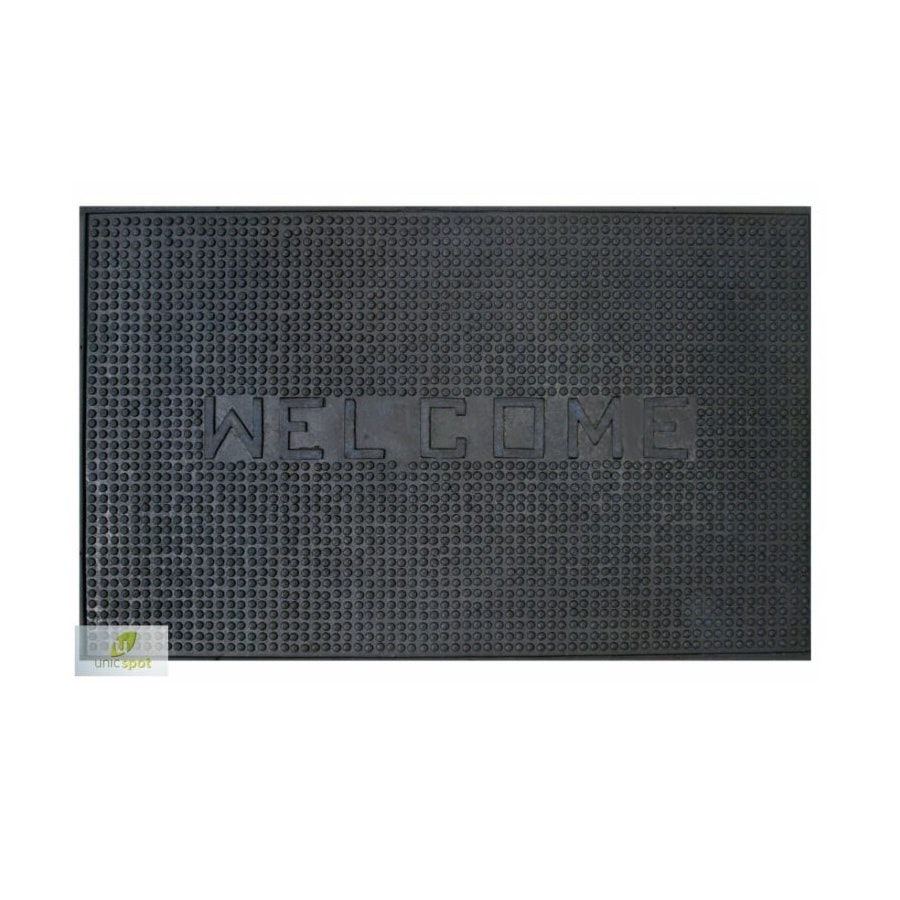 Covoras intrare UNIC SPOT Welcome, 40 x 60 cm, cauciuc, negru