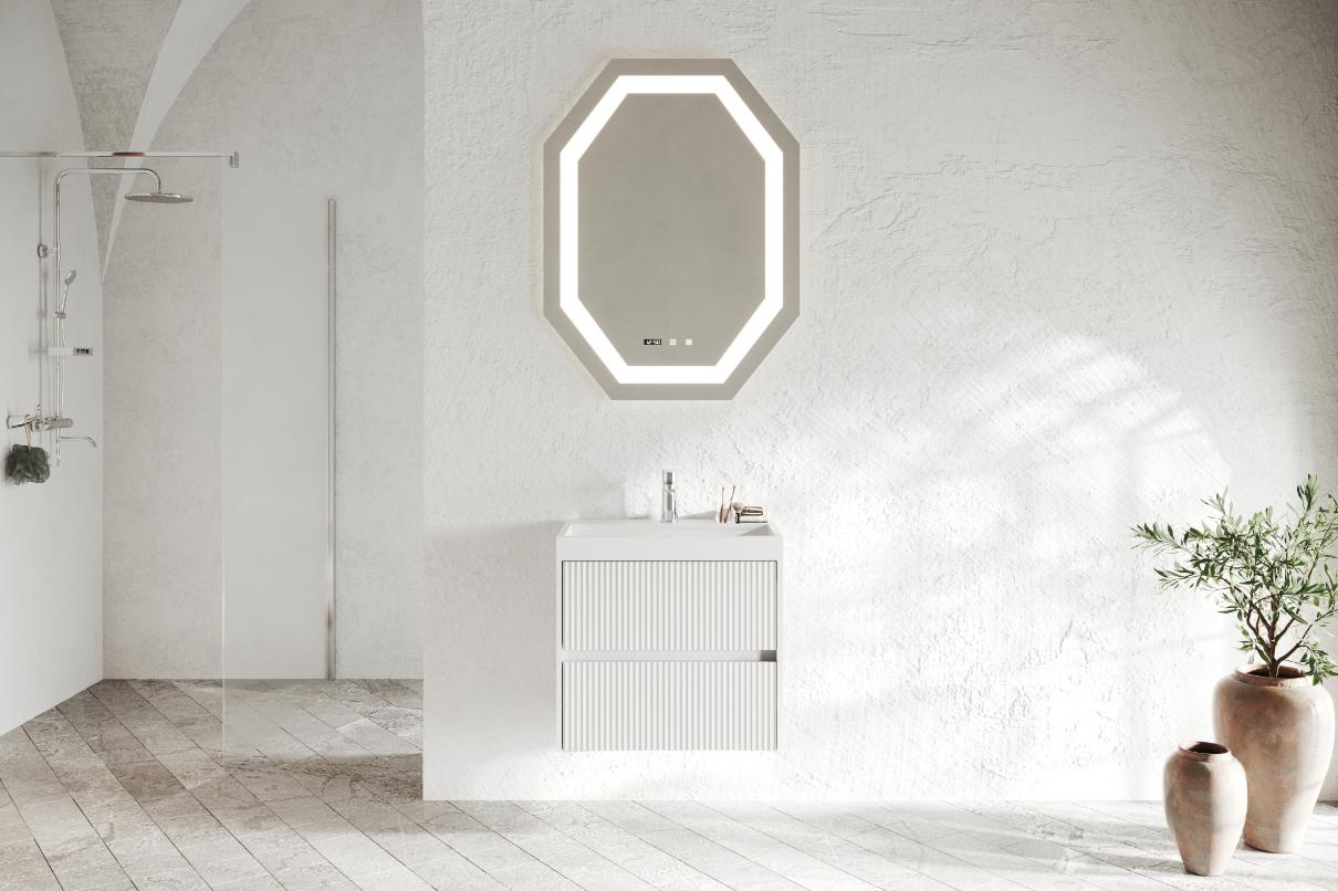 Baza cu lavoar, 2 sertare,alb, 60 cm latime  Portofino