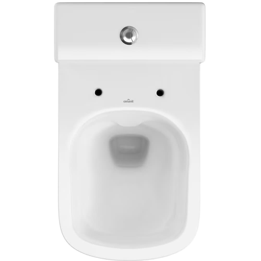 Set vas WC CERSANIT Colour 574 Clean On K103-027, ceramica, evacuare orizontala, rezervor 3-5l, capac soft close, alb
