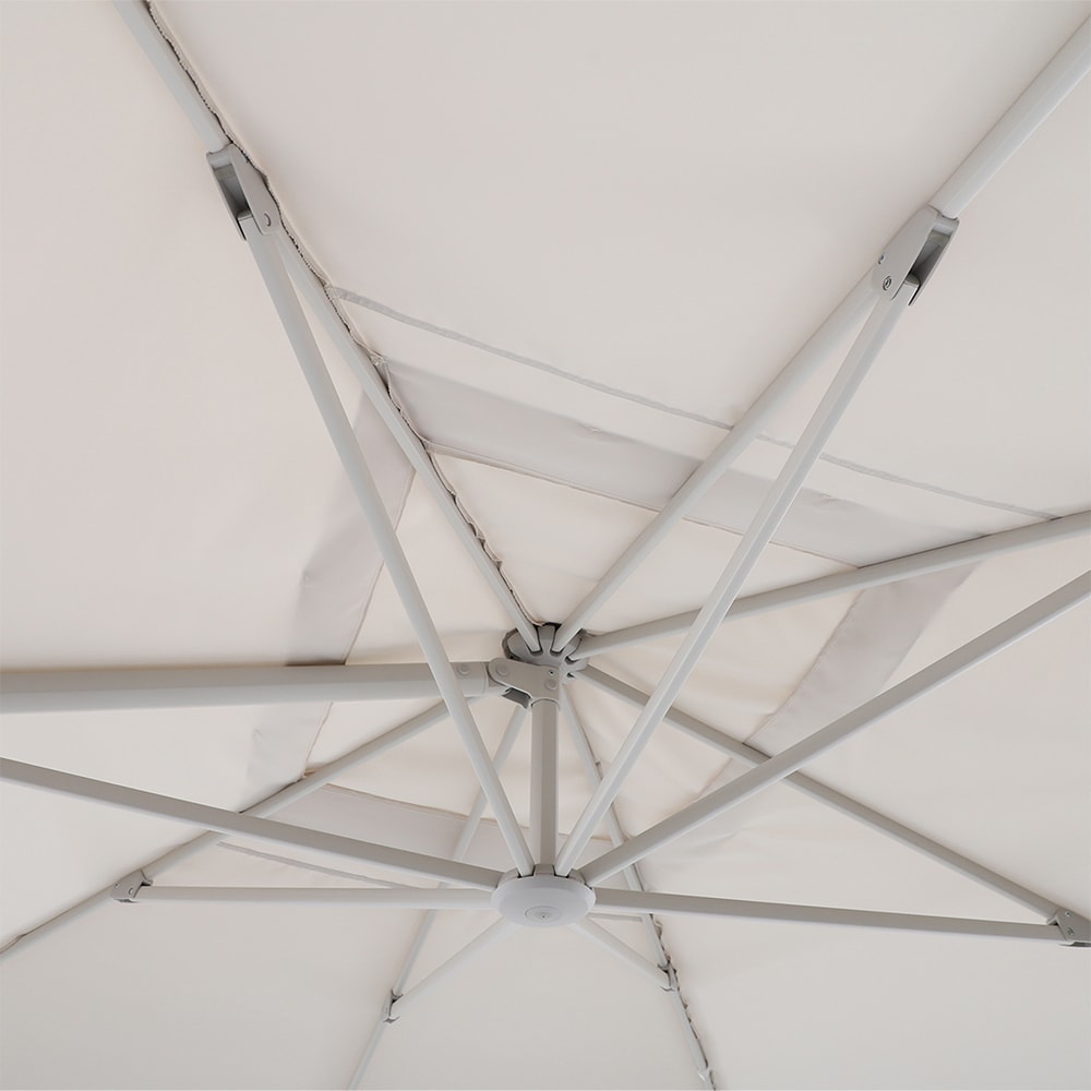 Umbrela de exterior GOODHOME Corby, LED, 3 x 4m, bej