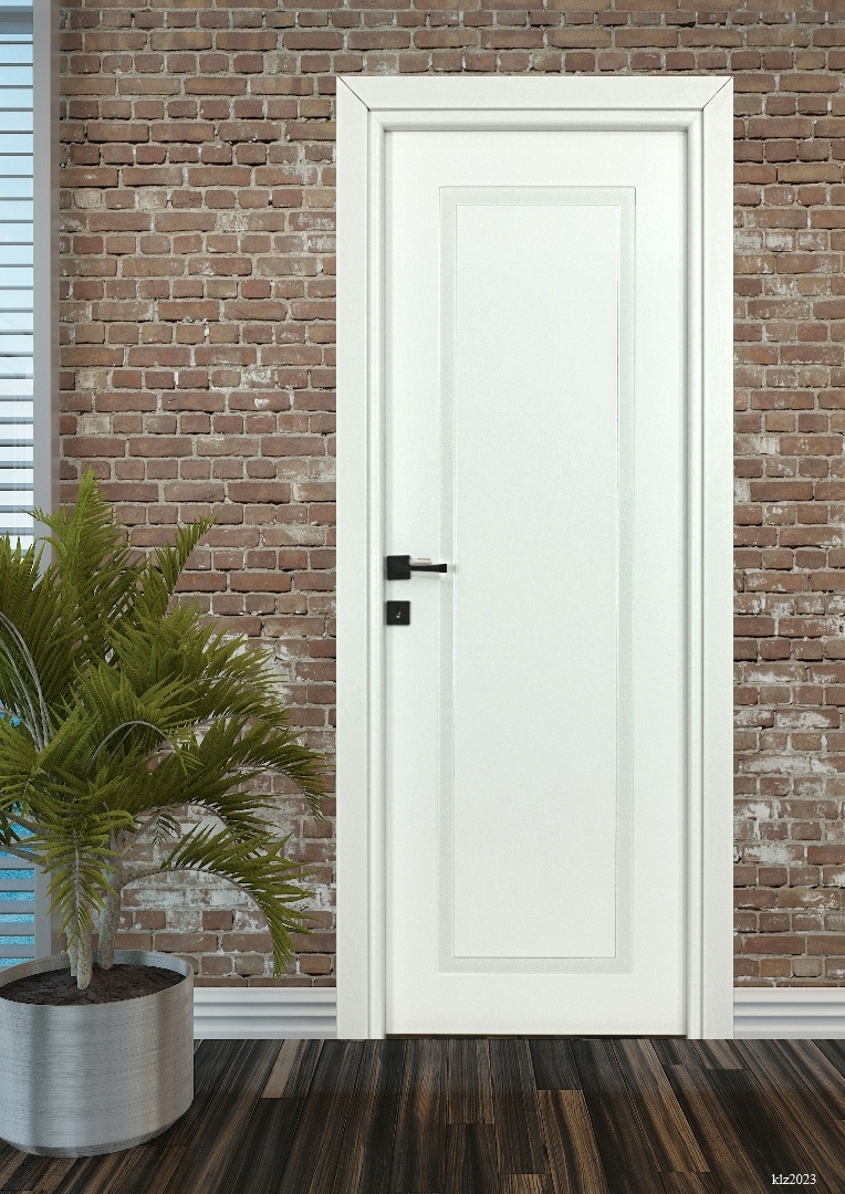 Usa interior Inline, fara geam, reversibila, MDF, 78 x 203 cm, alb