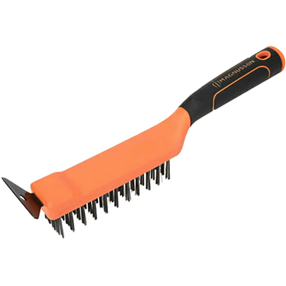 Perie sarma cu racleta MAGNUSSON, 29 cm, otel si plastic, negru/portocaliu
