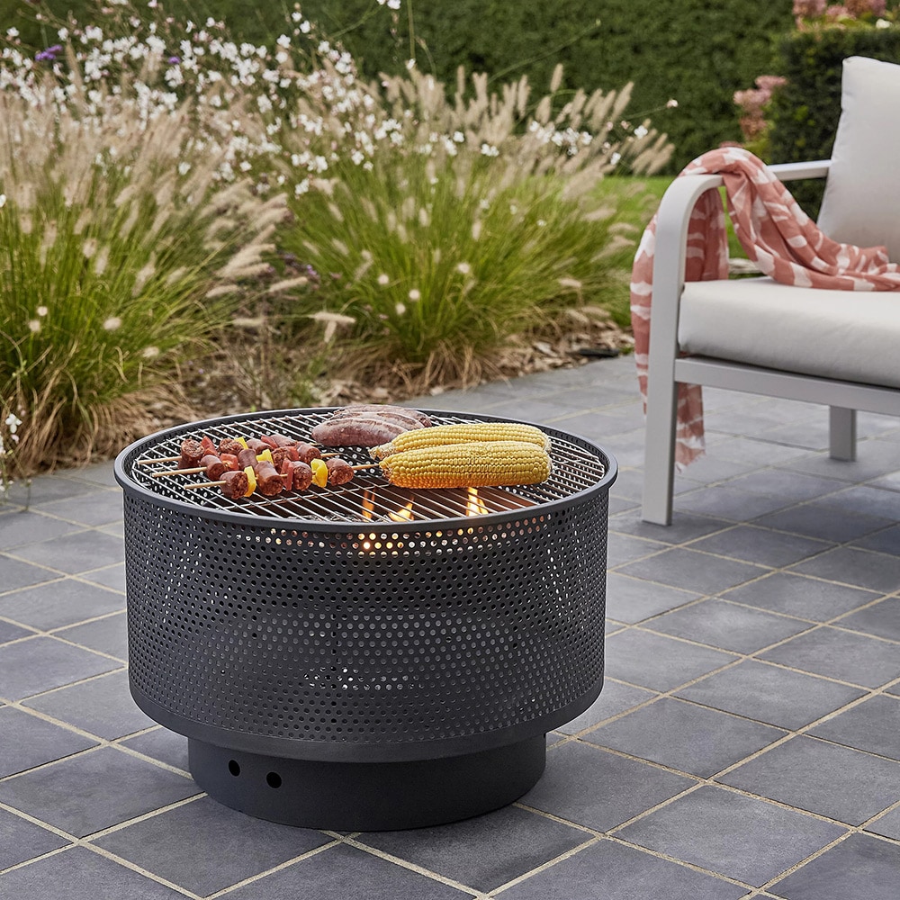 Focar pe carbuni cu blat GOODHOME Aconite, 61 x 38 cm, otel, negru