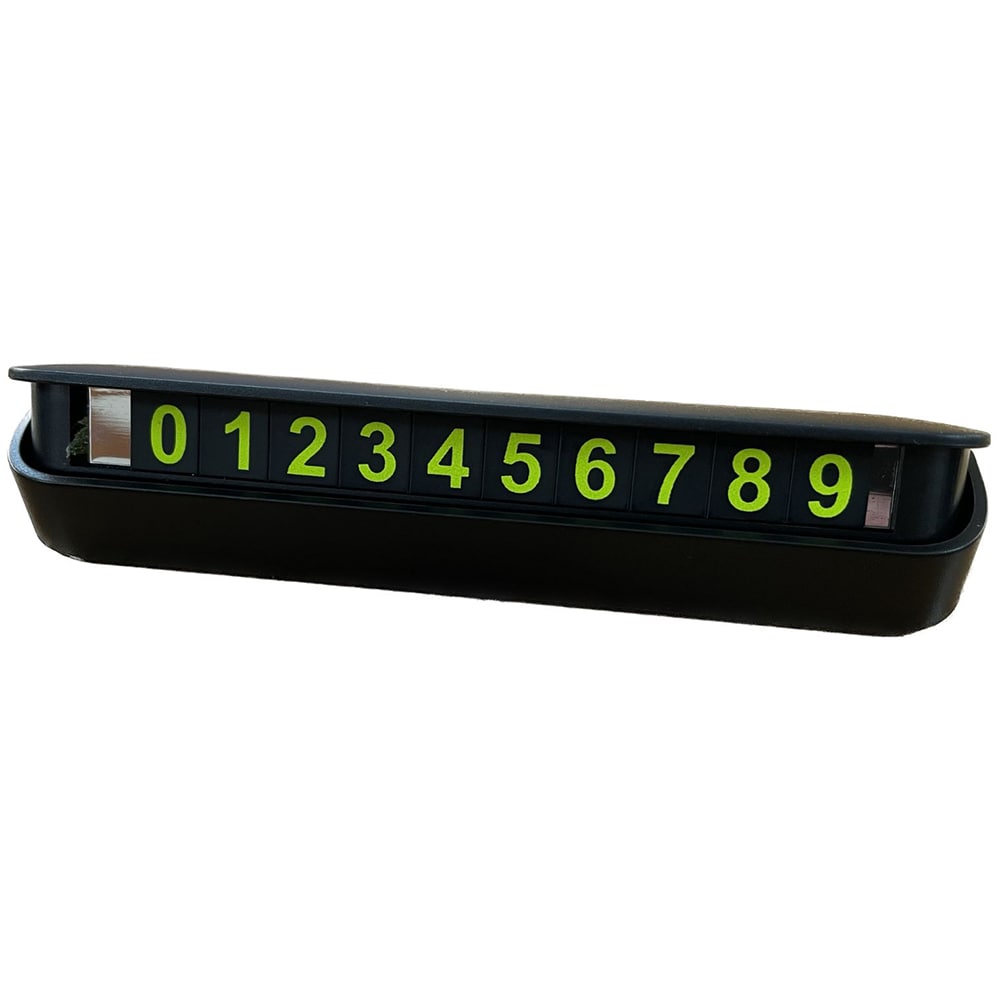 Suport numar de telefon CARMAX, 13 x 3 x 4cm, negru