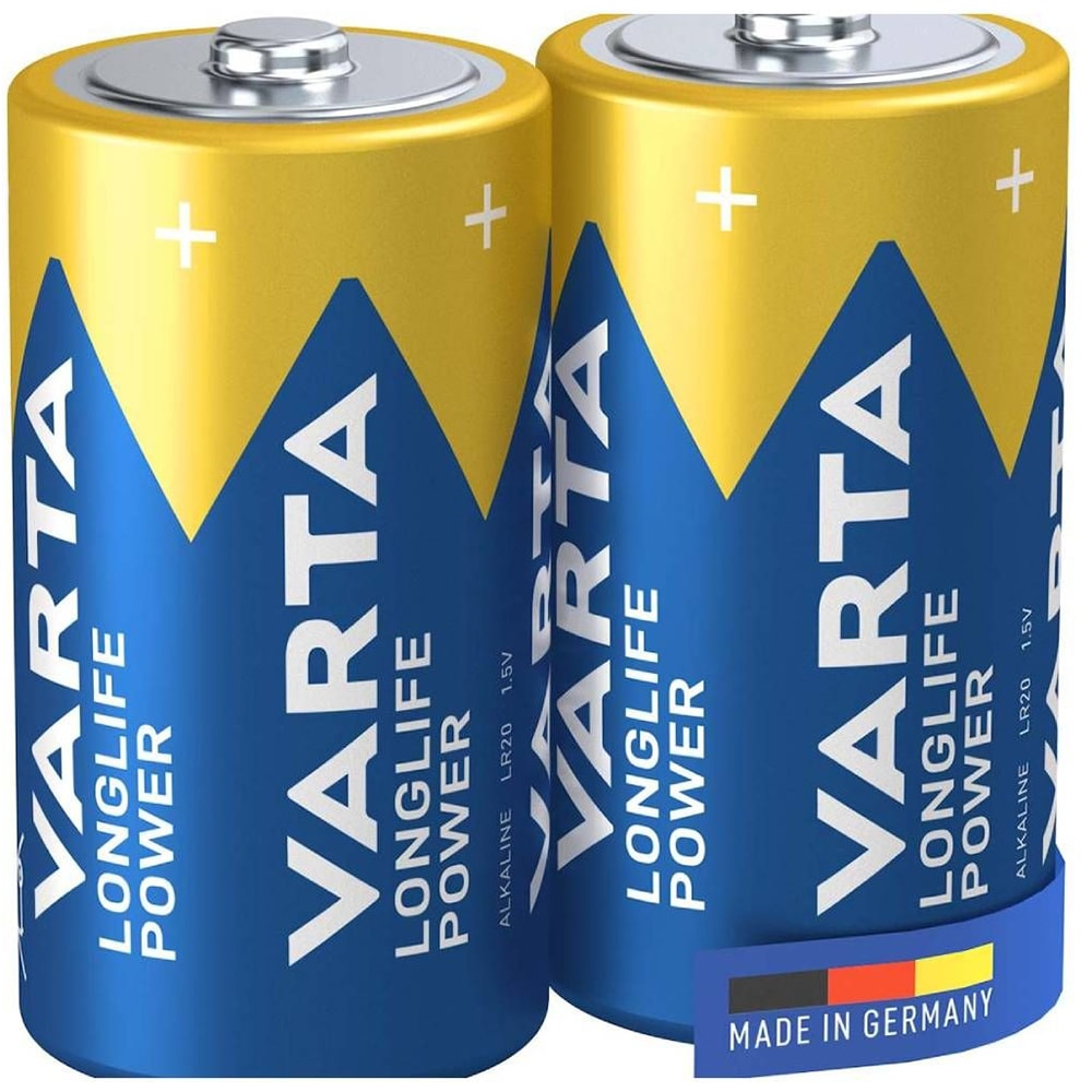Baterii alcaline VARTA Longlife Power C LR14, 2 bucati