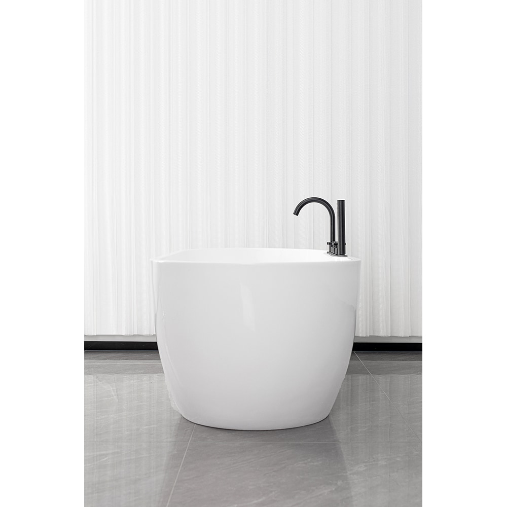 Cada baie freestanding SANOTECHNIK Aruba G9041, acril, 170 x 75 x 58 cm, baterie si para de dus incluse, alb-negru