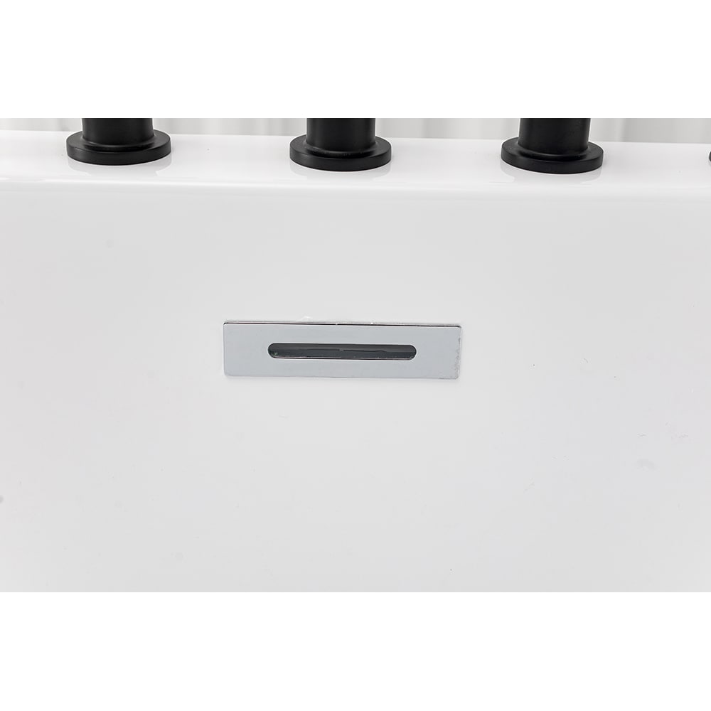 Cada baie freestanding SANOTECHNIK Aruba G9041, acril, 170 x 75 x 58 cm, baterie si para de dus incluse, alb-negru