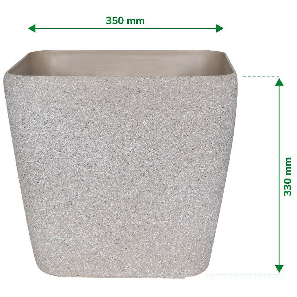 Ghiveci flori VERVE, plastic, D 35 cm, bej