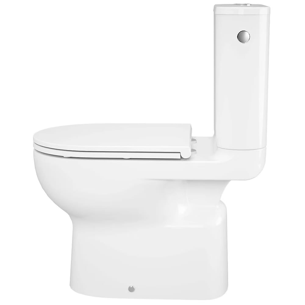 Set vas WC GOODHOME Cavally, evacuare verticala, rezervor 3-4.5l, capac SoftClose, ceramica, alb