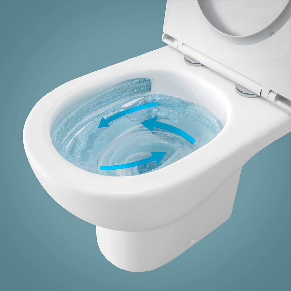 Set vas WC GOODHOME Cavally, evacuare verticala, rezervor 3-4.5l, capac SoftClose, ceramica, alb