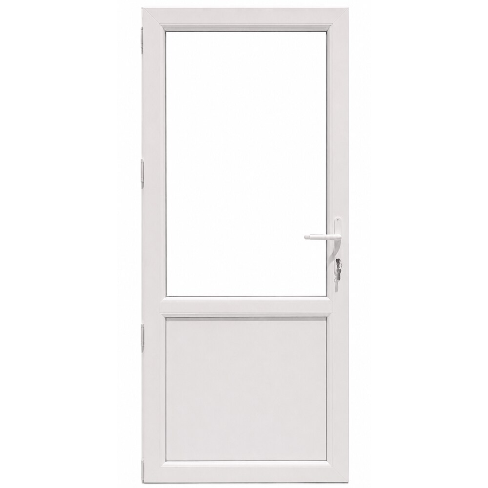 Usa exterior FENSTERWELT, cu geam, 4 camere, 2/3, stanga, PVC, 88 x 198 cm, alb