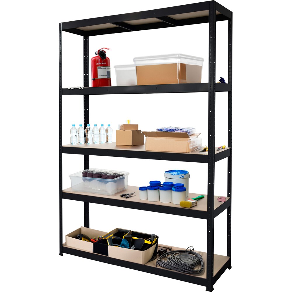 Raft atelier GOODHOME Ryle, otel, 120 x 40 x 179 cm, negru