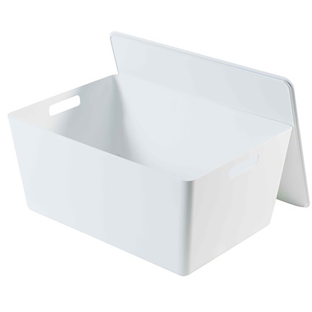 Cutie cu capac 33 x 47 x 21 cm, 22l, plastic, alb