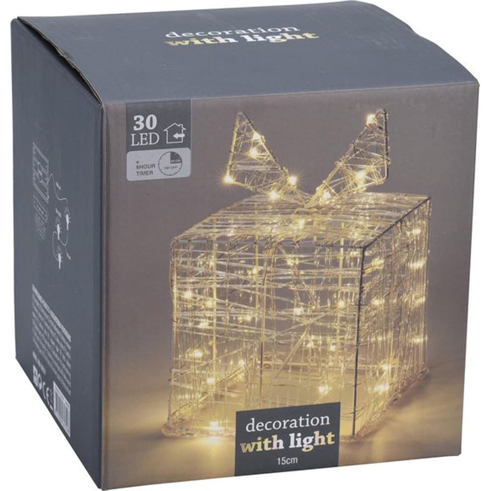 Decoratiuni cutii cadou LED, 90 becuri, 3 bucati
