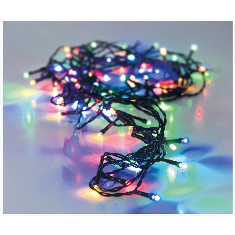 Instalatie Craciun interior/exterior, 120 LED-uri, 9 m, multicolor