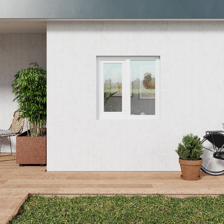 Fereastra termopan FORTIA, PVC, 4 camere, 116 x 116 cm, deschidere dreapta, alb