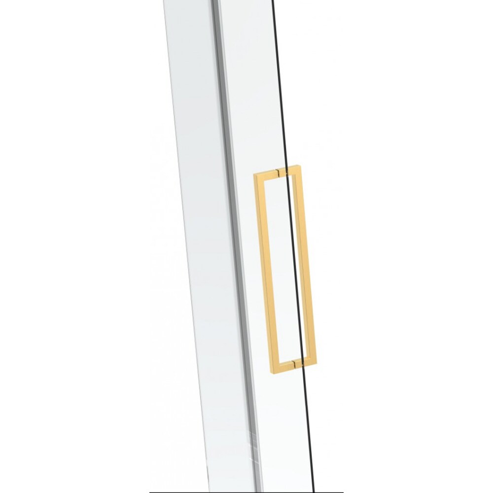 Cabina dus standard BELFORM Fortuna, pentagonala, aluminiu, 90 x 90 x 200 cm, sticla securizata 6mm, profil auriu