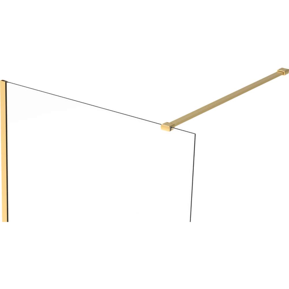 Paravan dus walk-in BELFORM Fortuna 27GL5011, aluminiu, sticla securizata transparenta, 120 x 200 cm, auriu