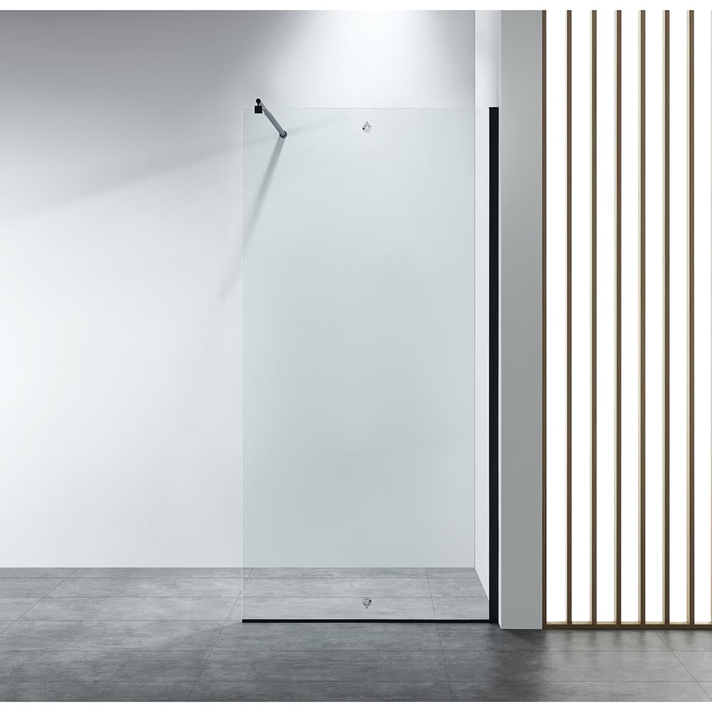 Paravan dus walk-in BELFORM Infinity 27BL2002, aluminiu, sticla securizata transparenta, 70 x 200 cm, negru