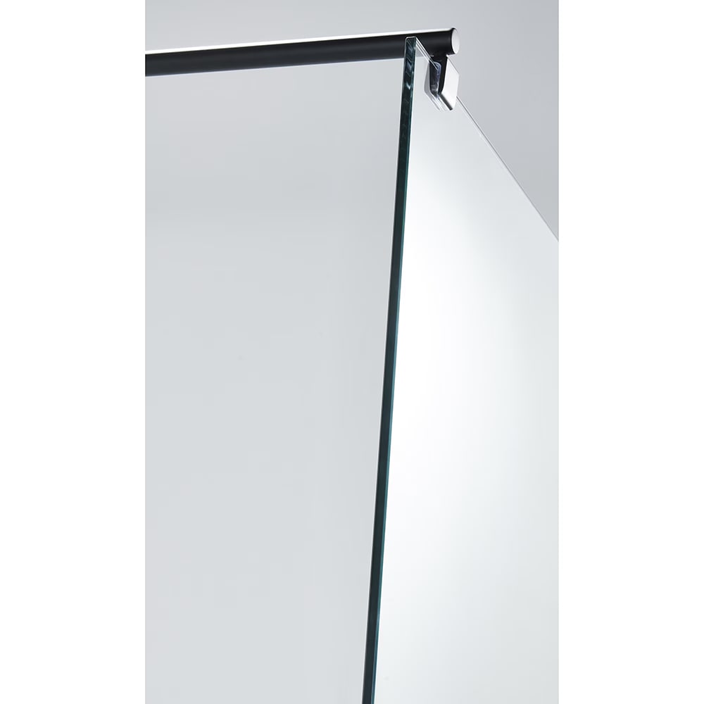 Paravan dus walk-in BELFORM Infinity 27BL2002, aluminiu, sticla securizata transparenta, 70 x 200 cm, negru