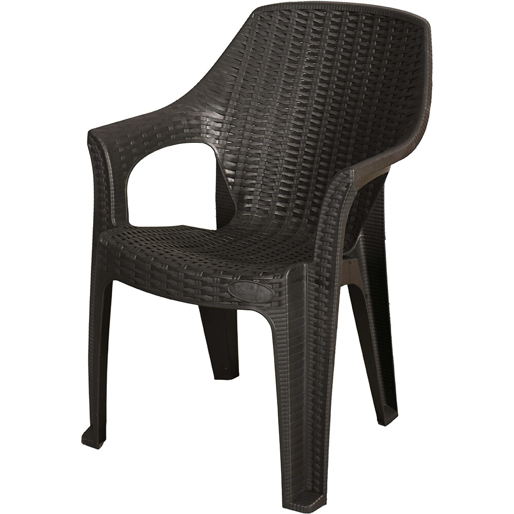 Scaun gradina Outdoor Living, plastic, 55 x 62 x 84 cm, gri antracit