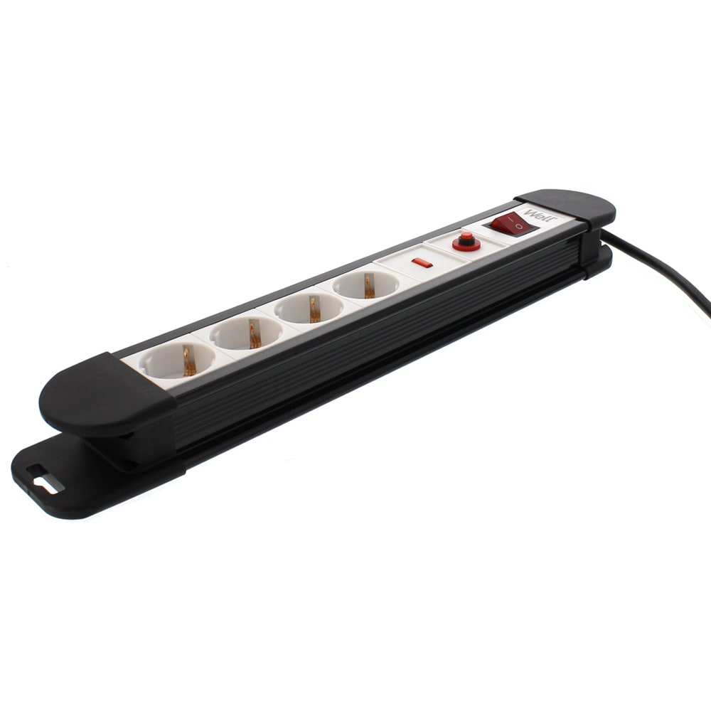 Prelungitor WELL EXTS-4S3M-PROT/02-WL, 4 prize, 3500W, IP20, 5m, alb