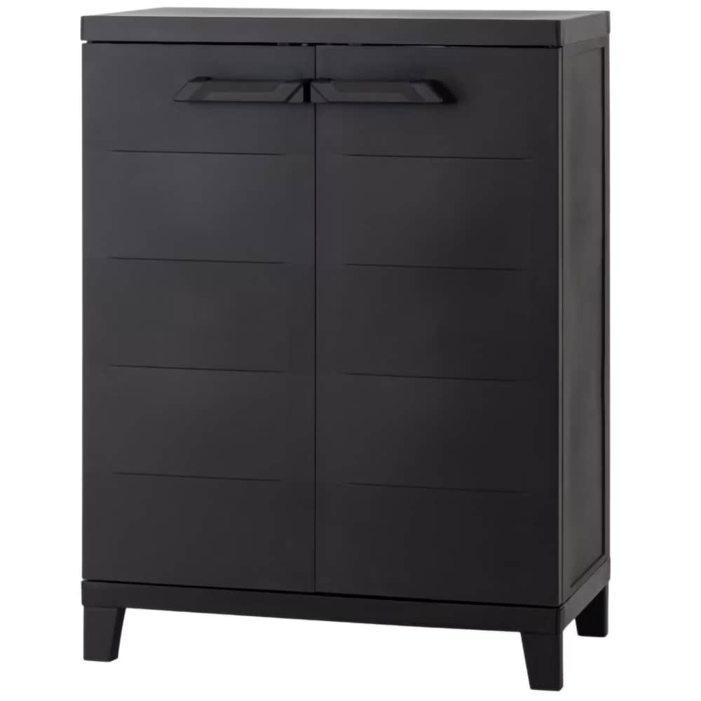 Dulap depozitare, plastic, 66 x 37 x 87 cm, negru