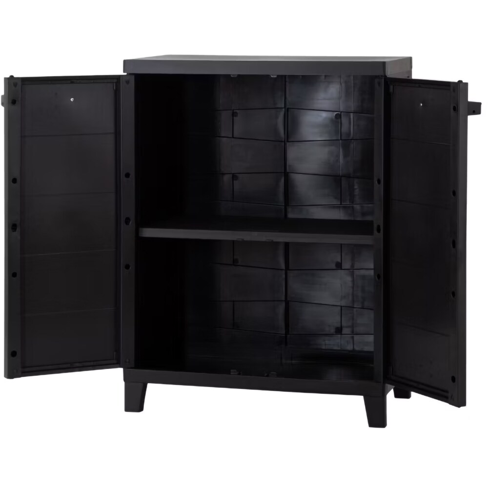 Dulap depozitare, plastic, 66 x 37 x 87 cm, negru