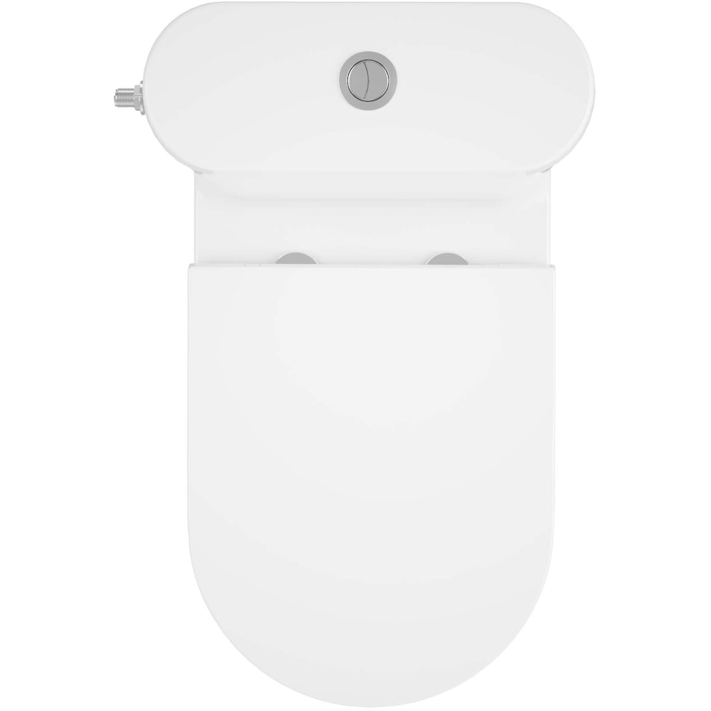 Set vas WC si rezervor GOODHOME Cavally, ceramica, evacuare orizontala, capac SoftClose, alb