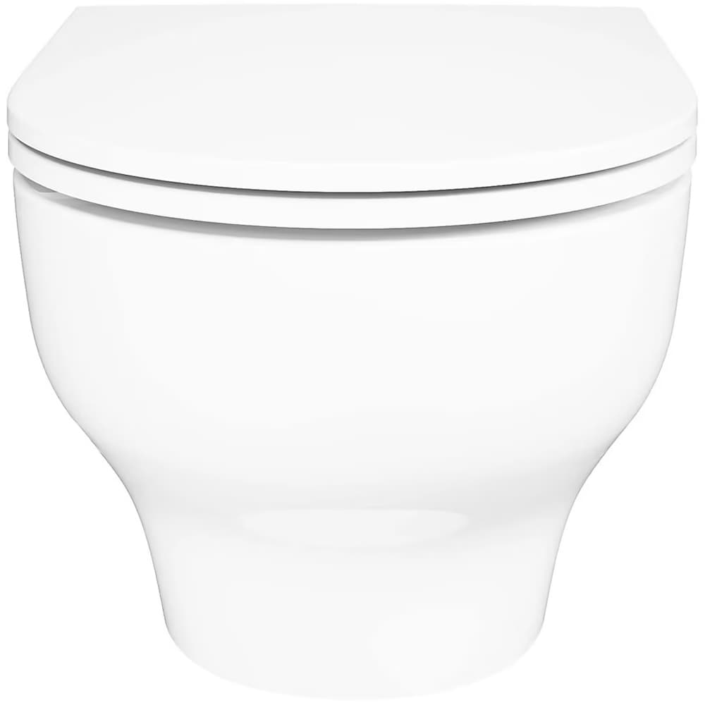Vas WC suspendat GOODHOME Cavally, ceramica, 36 x 53 x 35 cm, capac SoftClose, alb