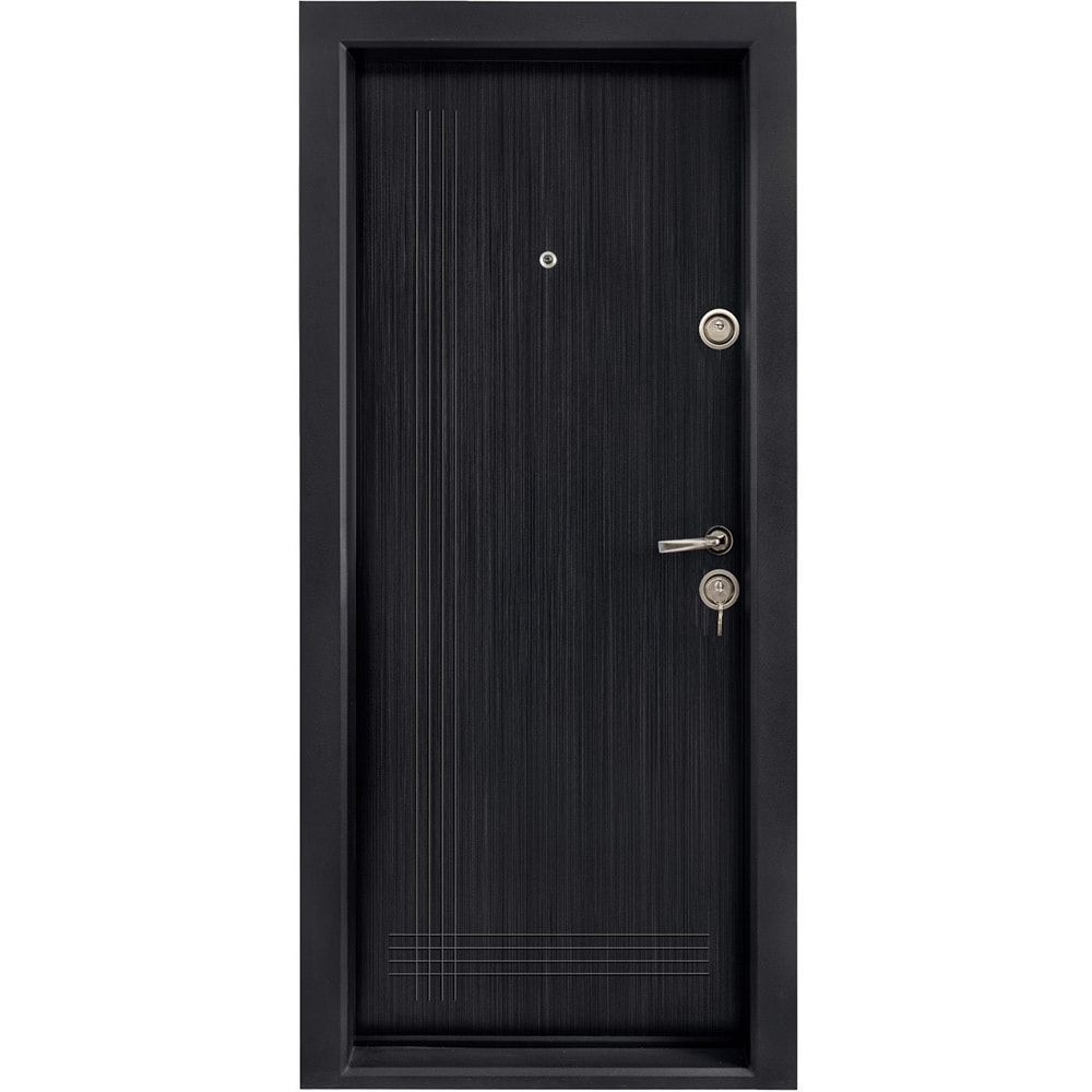 Usa de intrare pentru apartament, fara geam, stanga, MDF, 88 x 201 cm, negru perlat