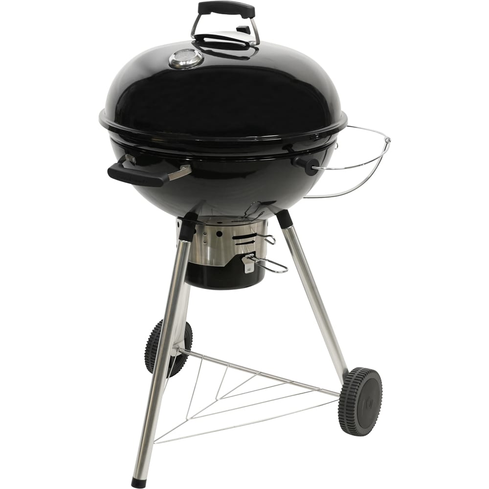 Gratar carbune GOODHOME Elland, 57 cm, 1 suprafata, 2 role, negru