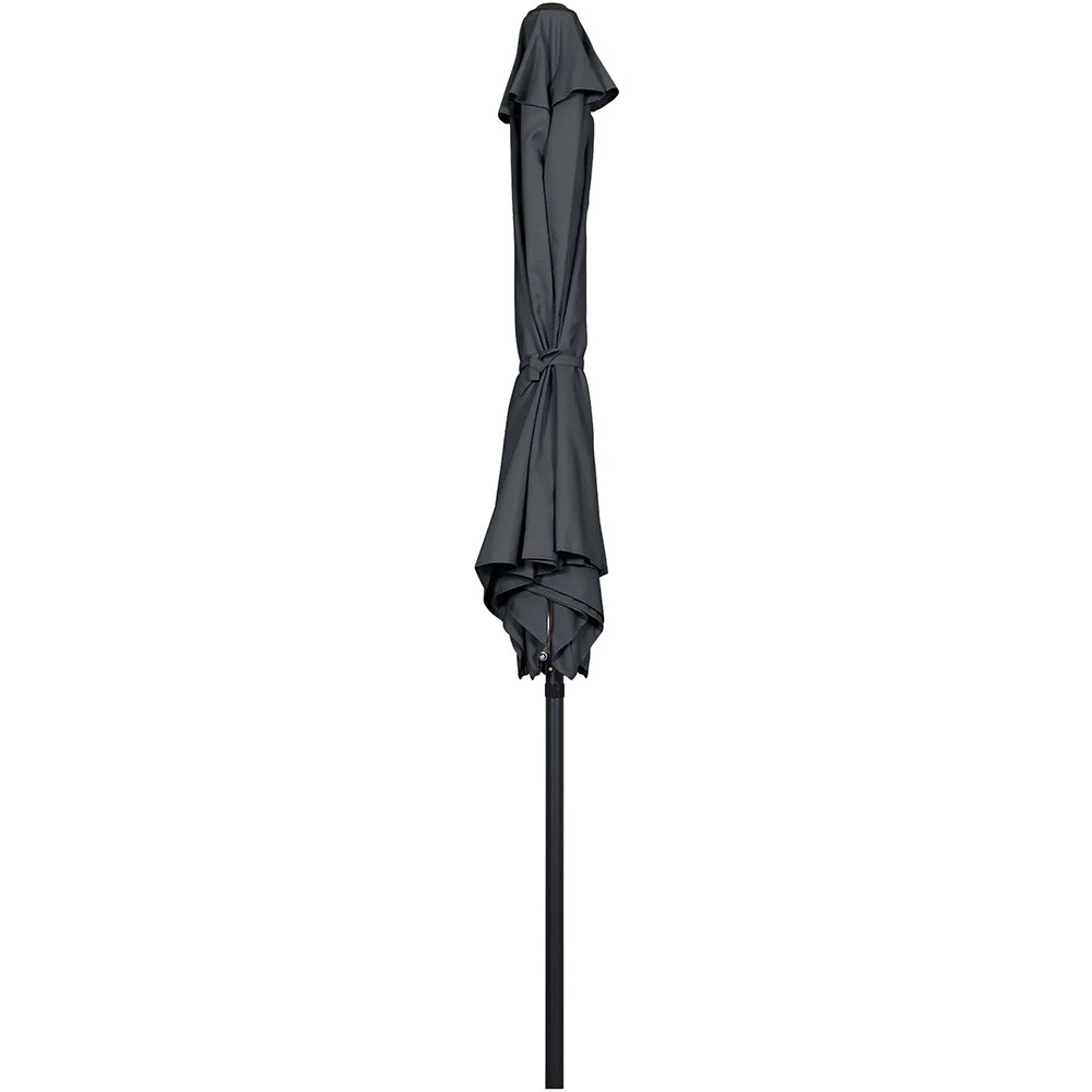 Umbrela gradina inclinabila GOODHOME Kasane, 2.5 m, UPF30, deschidere tip manivela, aluminiu si poliester, negru