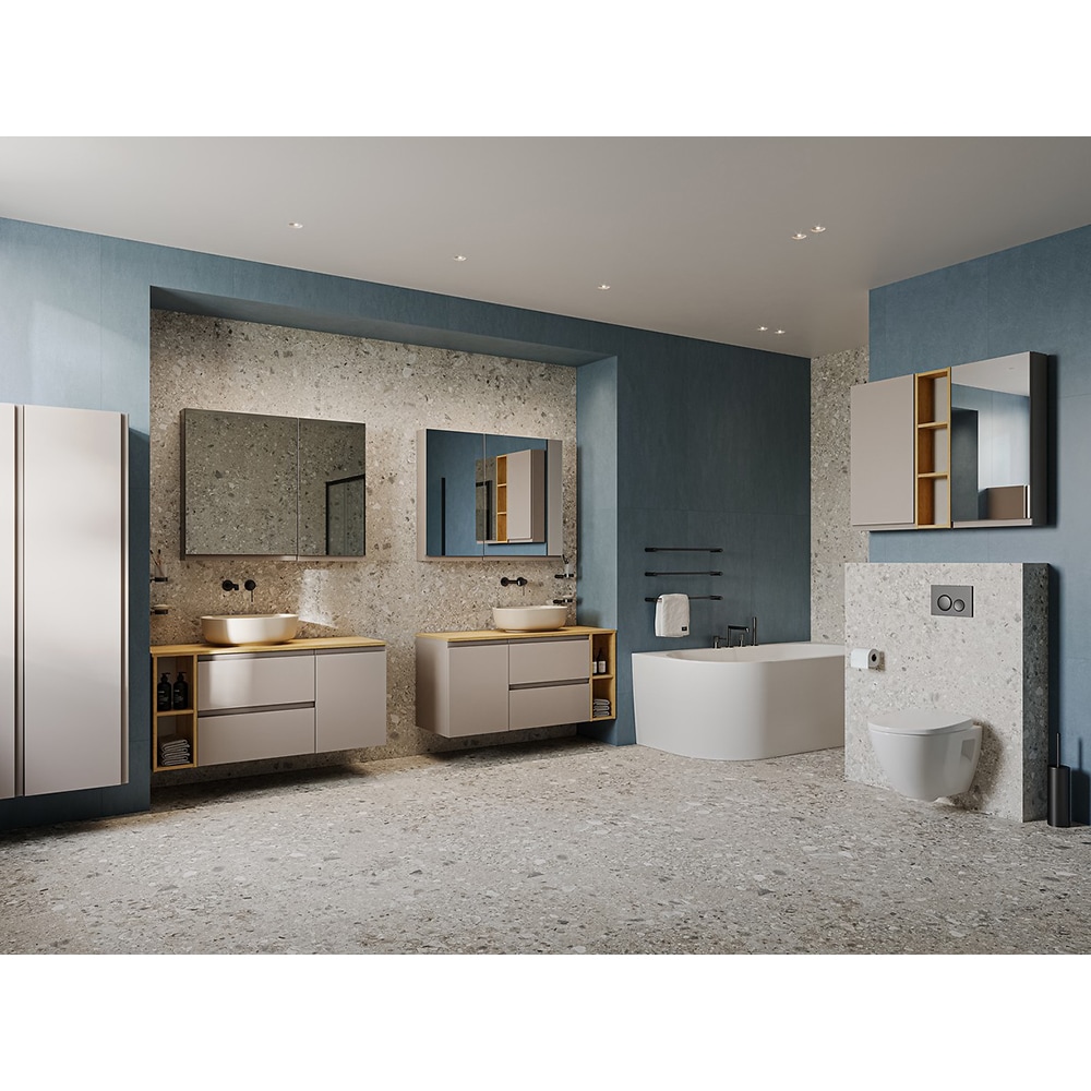 Lavoar pe blat CERSANIT Moduo K116-132, ceramica, 50 x 35.5 x 15 cm, bej