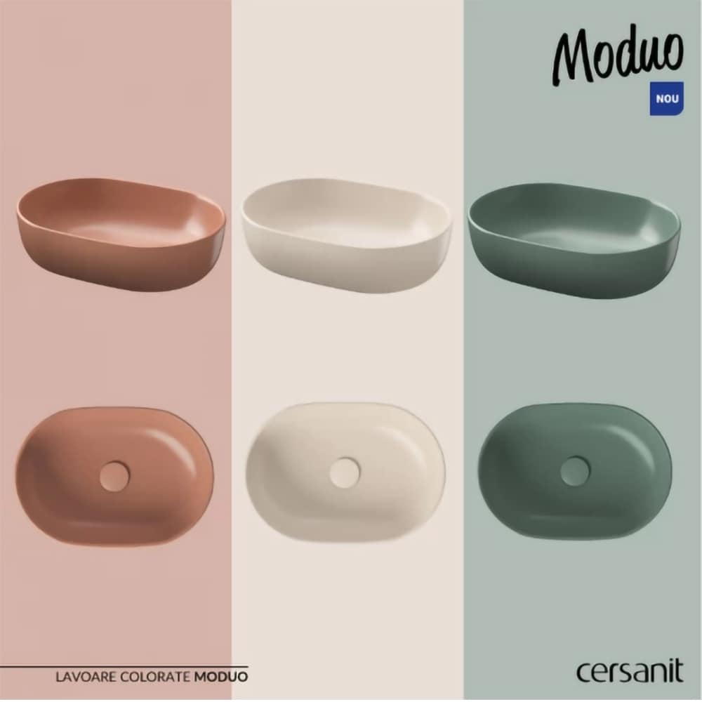 Lavoar pe blat CERSANIT Moduo K116-132, ceramica, 50 x 35.5 x 15 cm, bej