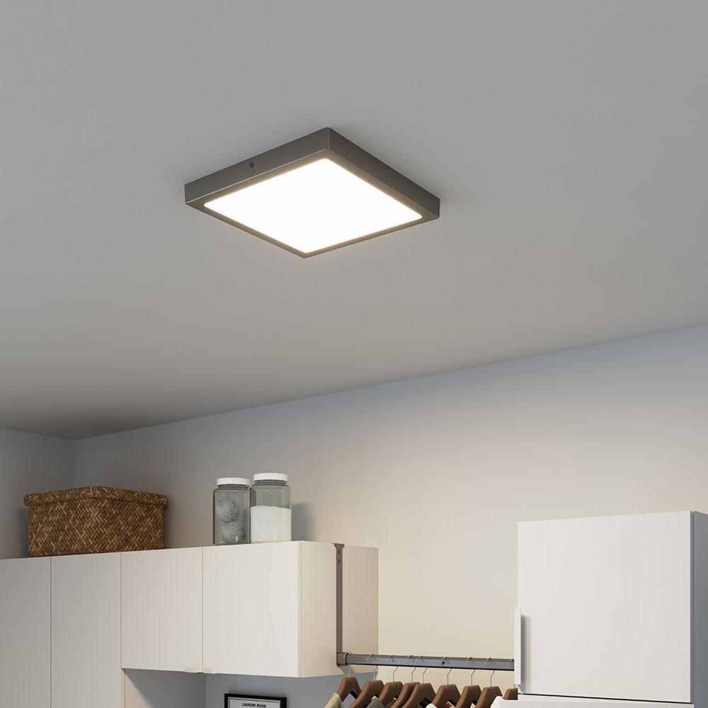 Plafoniera GOODHOME Hestia, 30 cm, 17W, 1800lm, 4000K, IP20, crom