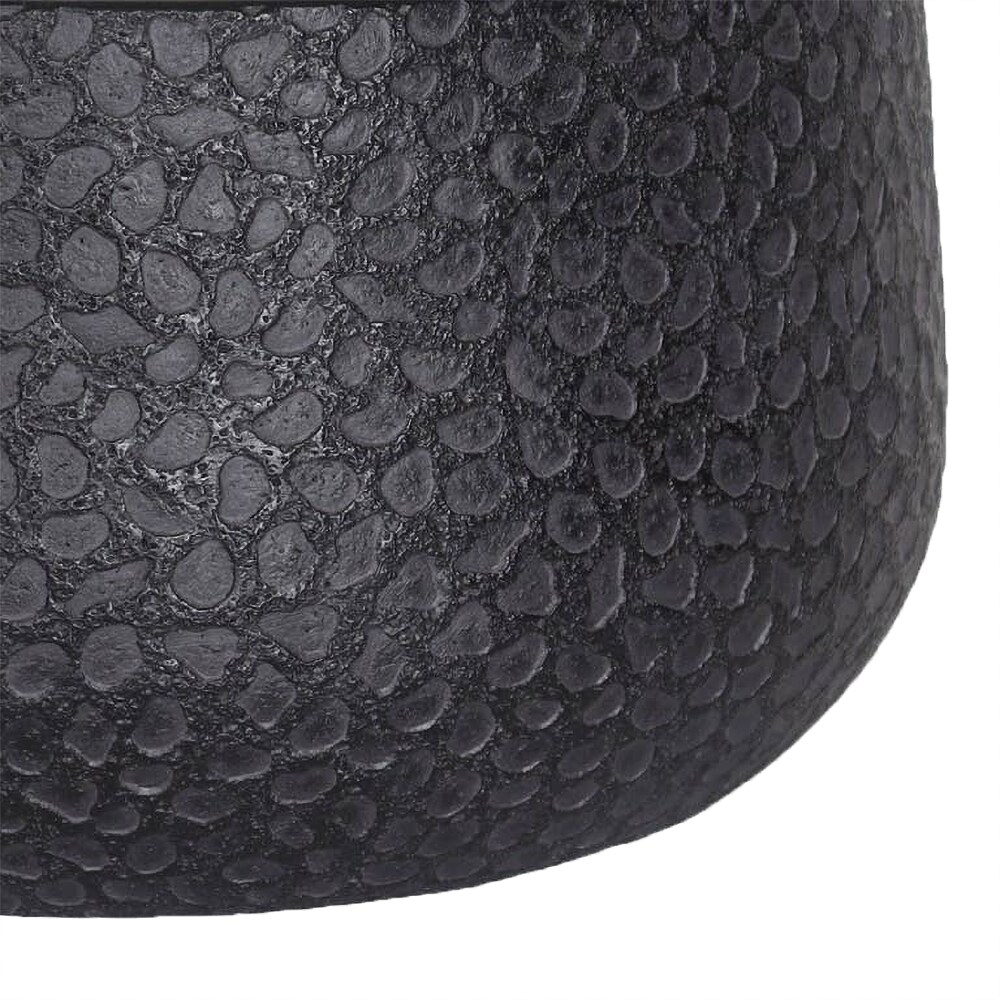 Ghiveci flori VERVE, lut, D 24 cm, negru