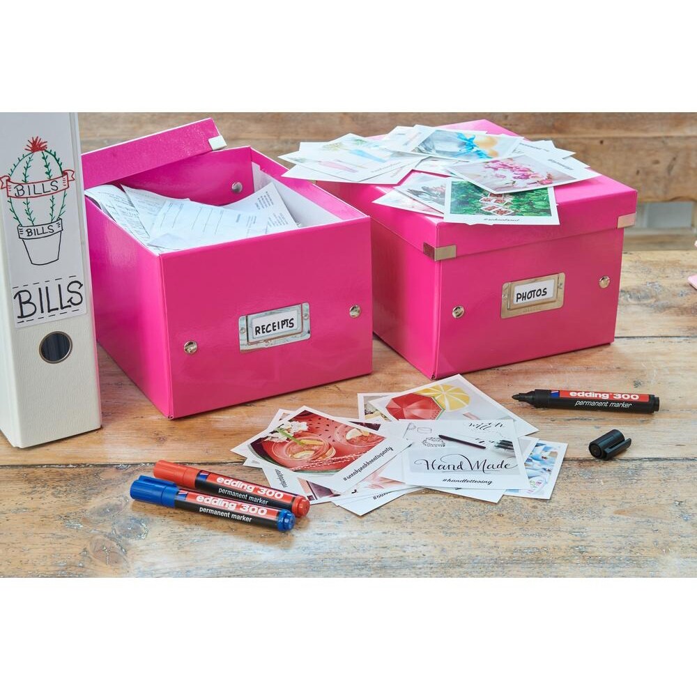 Set markere permanente EDDING 300, corp plastic, varf rotund, 1.5 - 3 mm, 4 bucati, multicolor