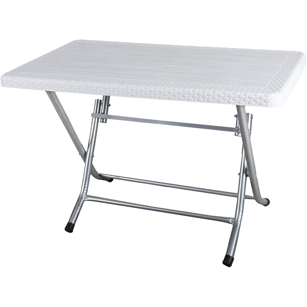 Masa terasa Outdoor Living, plastic, 120 x 70 cm, alb