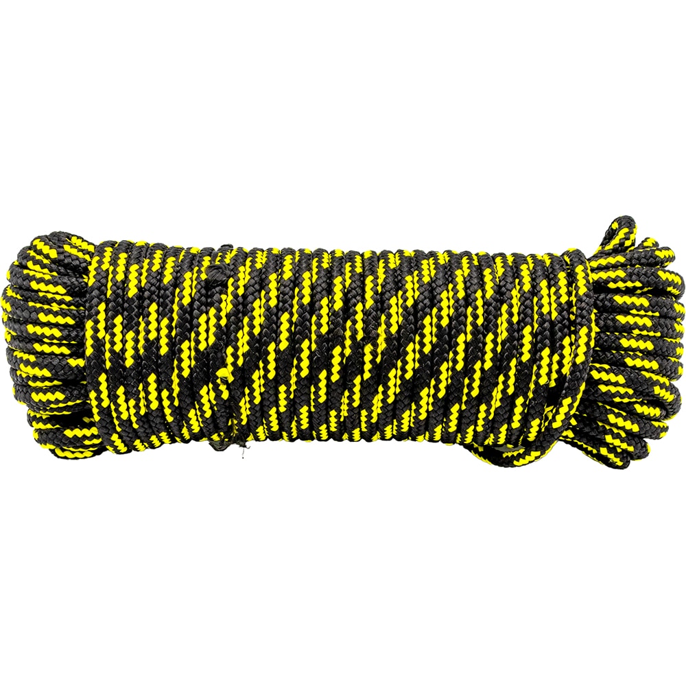 Snur franghie LUMY TOOLS, polipropilena, 6 mm x 25 m, galben-negru