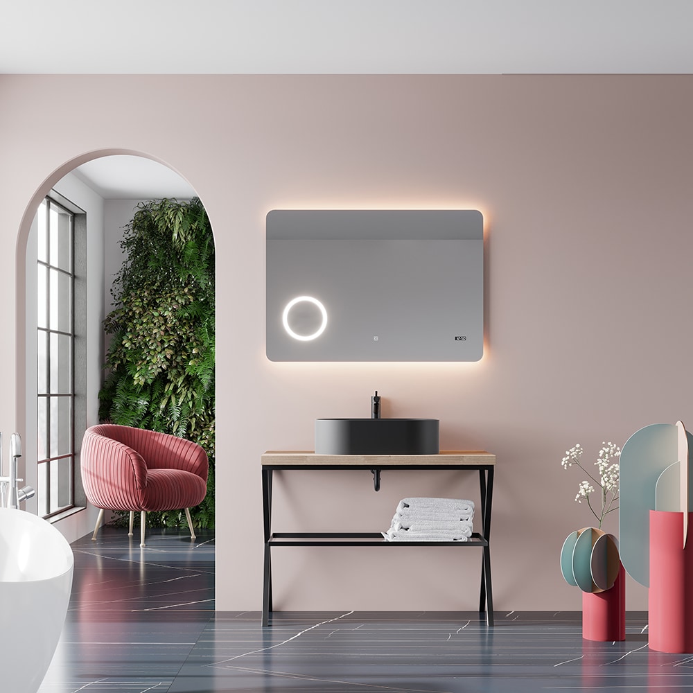 Lavoar pe blat SAVINIDUE, ceramica, 55 x 37 cm, negru