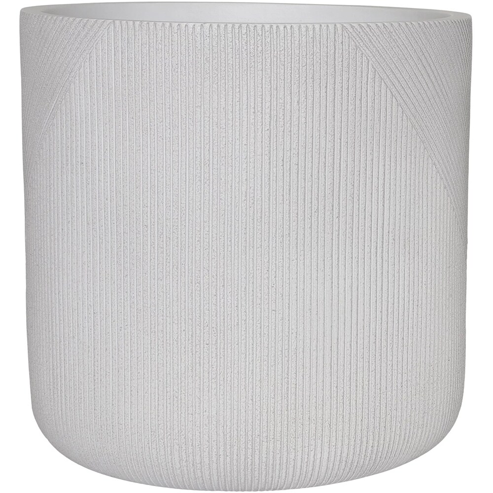 Ghiveci flori VERVE, lut, D 36 cm, gri deschis